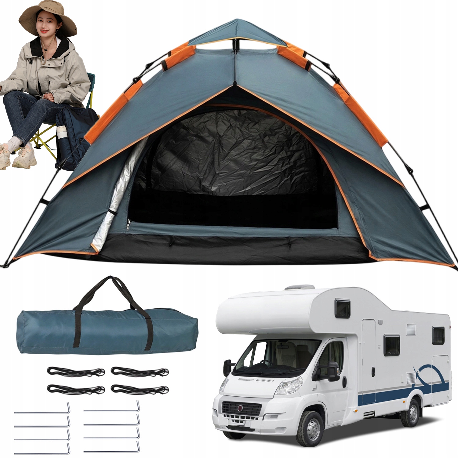 Namiot Turystyczny Namiot Trekkingowy Poręczny Przeciwdeszczowy Na Camping