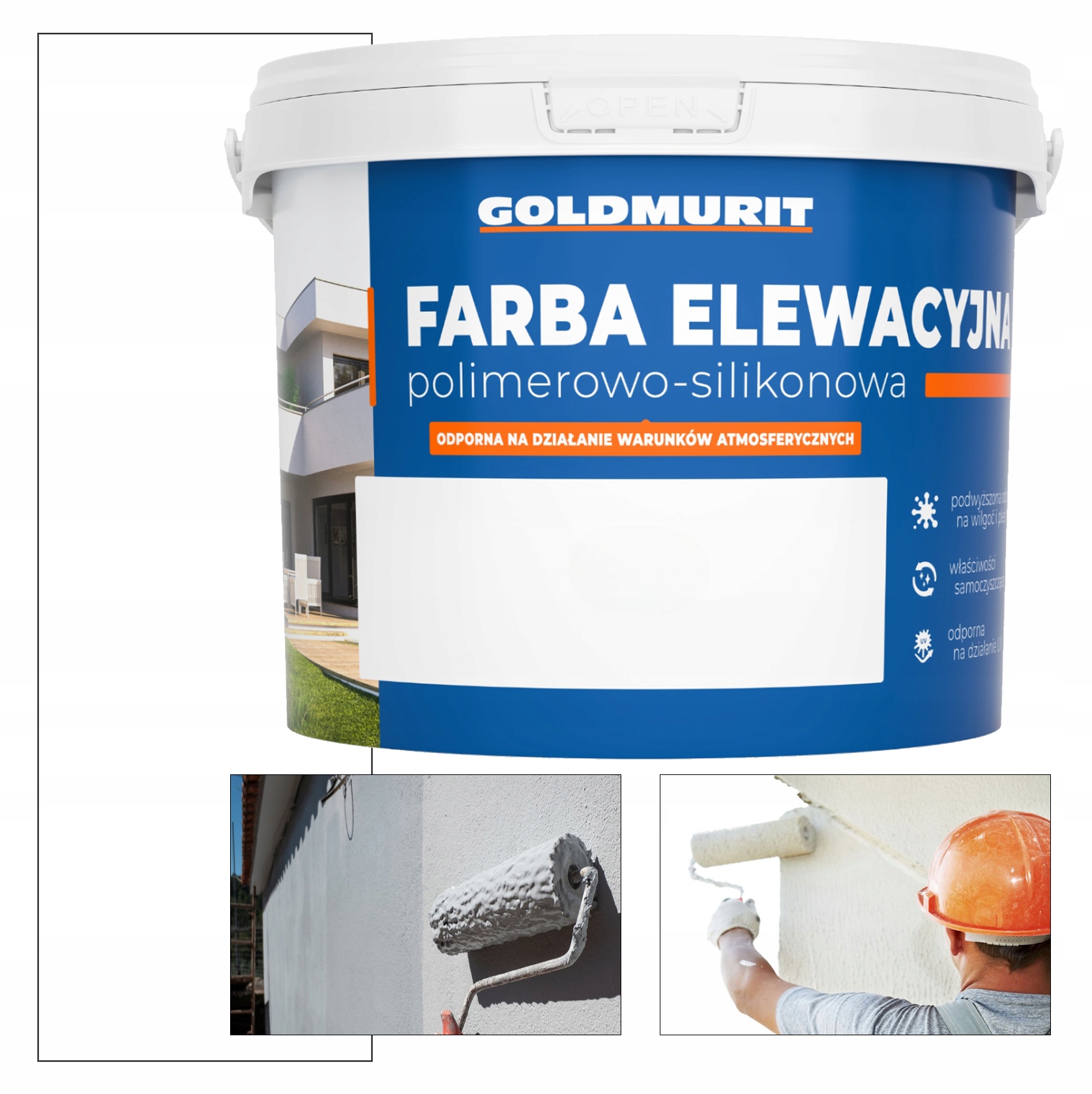 Barva Silikonová Fasádní pro Betonu Bílá Matná 10 L Goldmurit