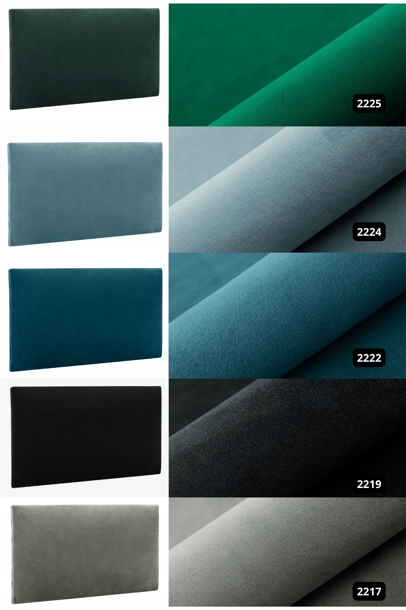 Panel Tapicerowany 50x30 cm żółty Grubość 4 cm