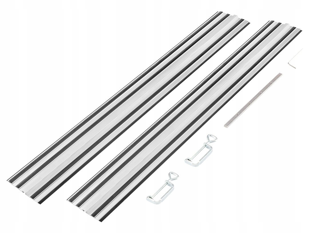 Vodicí lišty 2 x 700 mm spojovací prvky 2 svorky sada kolejnic Graphite