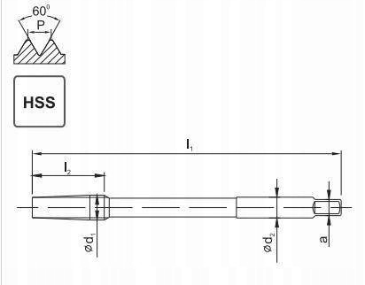 GWINTOWNIK MASZYNOWY M5 NGMF DŁUGI FANAR Kod producenta F1-151001-0050
