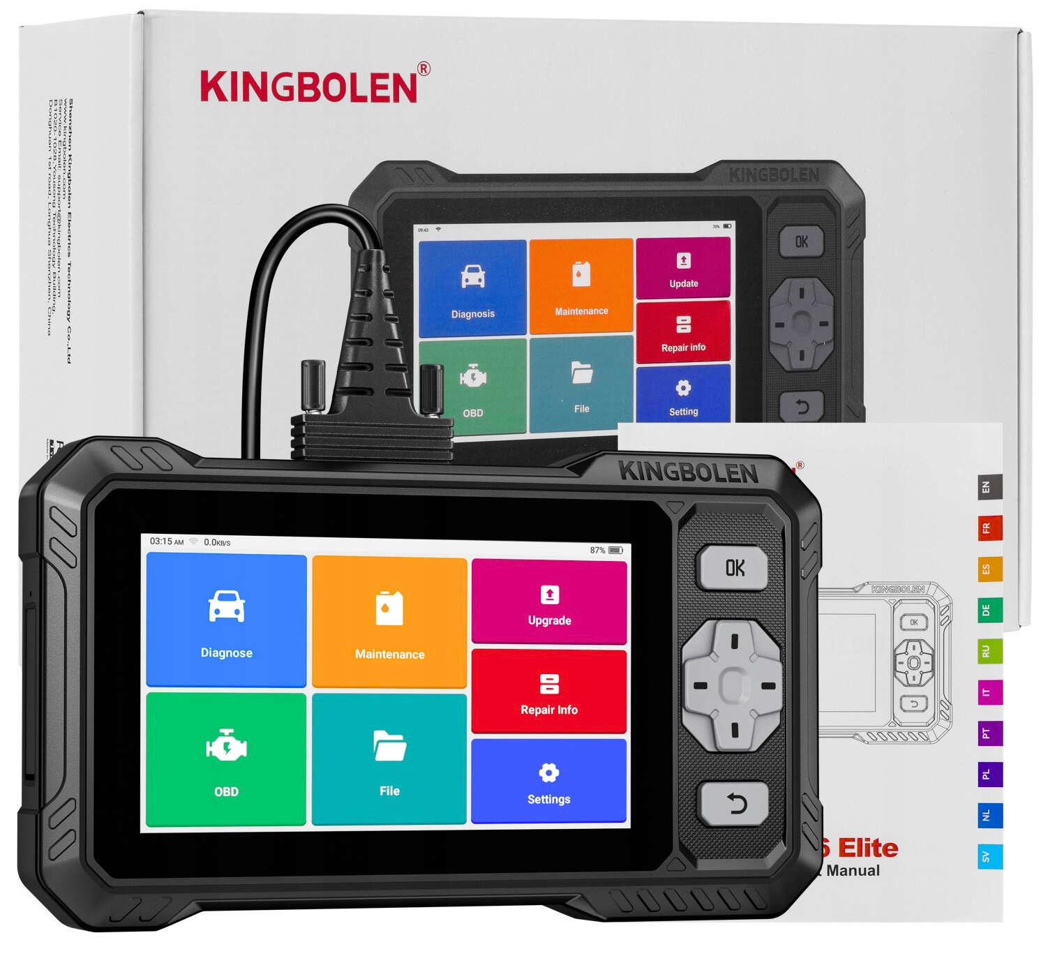 Tester Skener Diagnostické Rozhranie OBD2 Kingbolen S608 Aktualizácie Pl