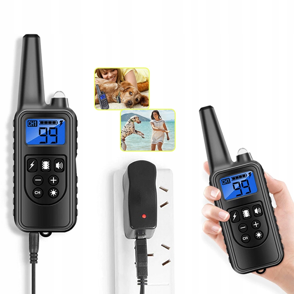 Levně 800M Tréninkový obojek s elektrickým šokem a vibrační a zvukovou funkcí