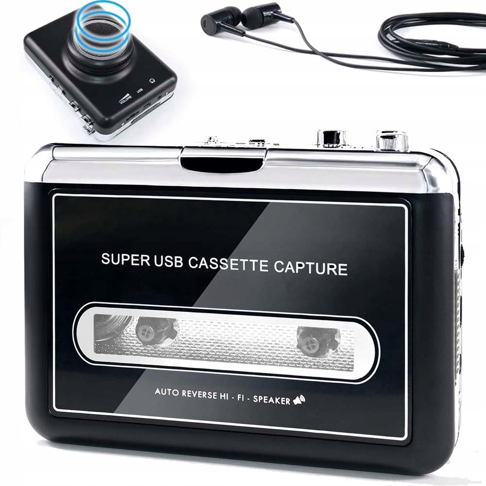 Walkman Přenosný Kazetový Přehrávač, Konvertor Pásky Na MP3 Ze Sluchátek