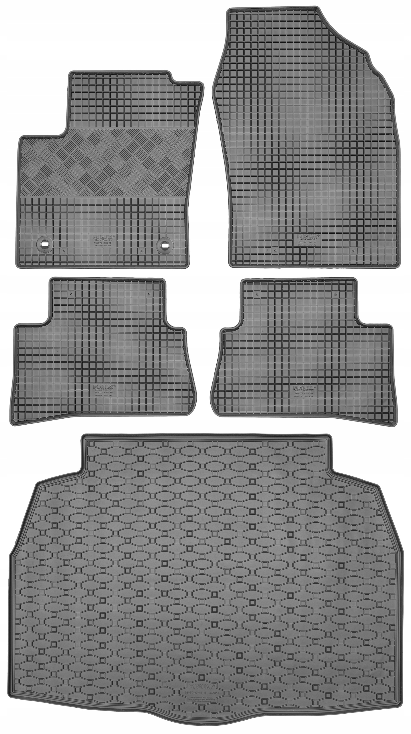 Toyota C-hr Suv od roku 01.2017 Set Koberce batožinový priestor