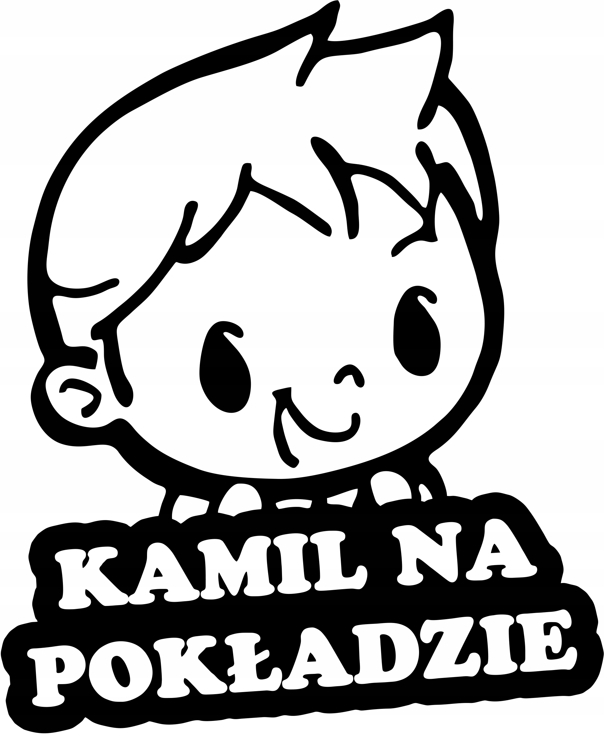 

Kamil W Samochodzie naklejka w aucie 18x15 kolory