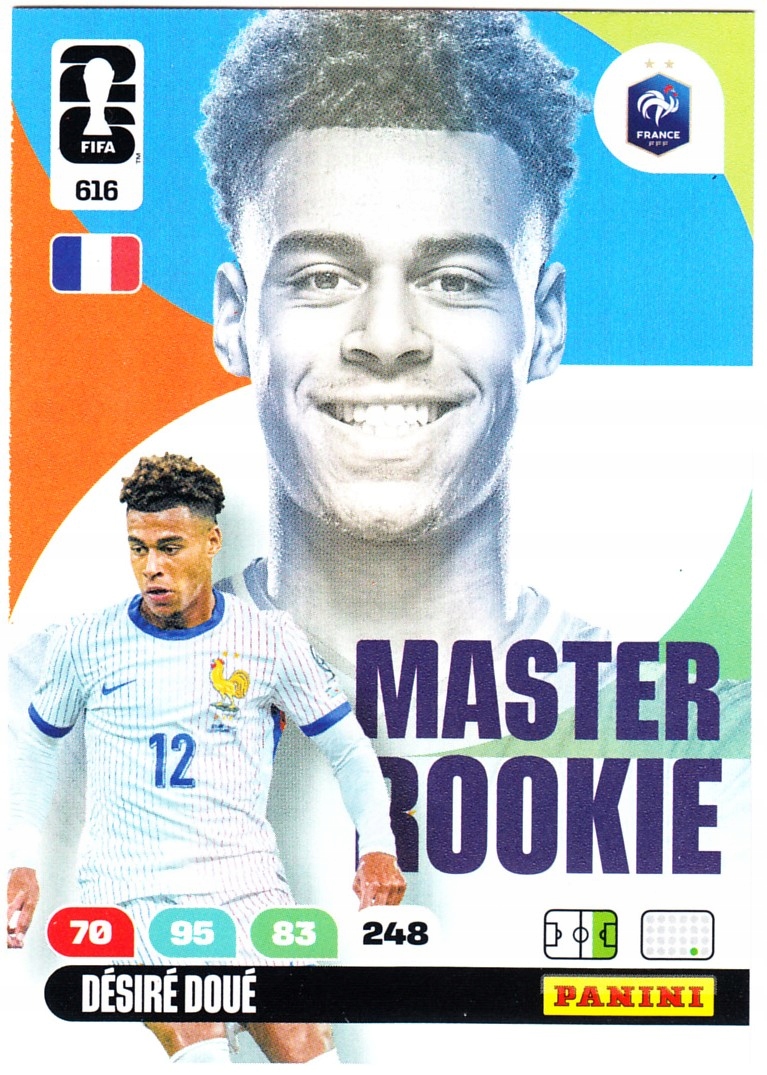 Karta Piłkarska Panini Fifa World Cup 2026 Master Rookie Desire Doue 616