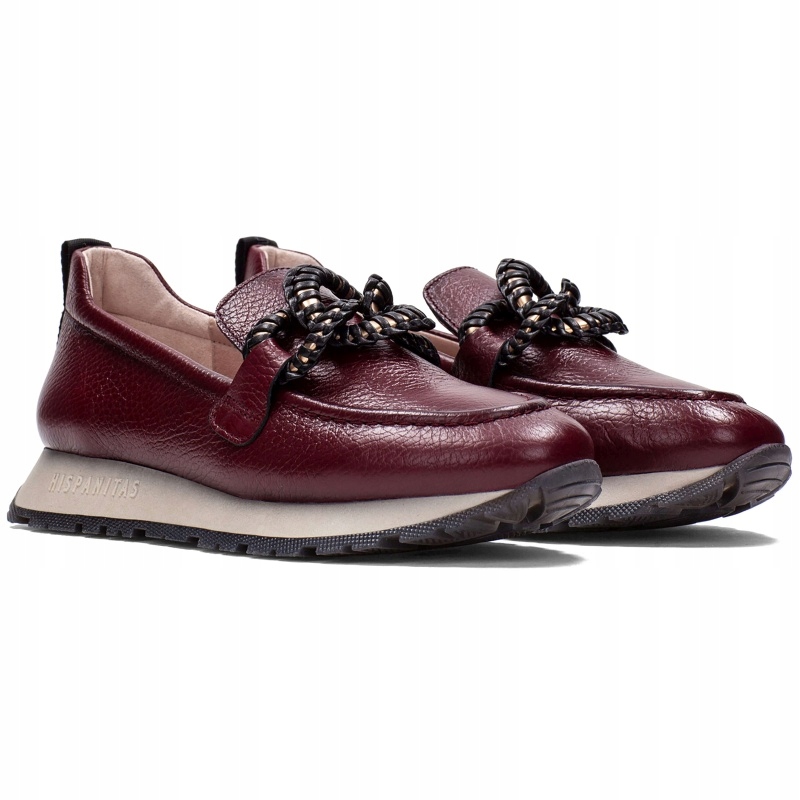 Mokasíny dámské polobotky Hispanitas HI254238 BOLERO-I25 Wine kůže VEL..39