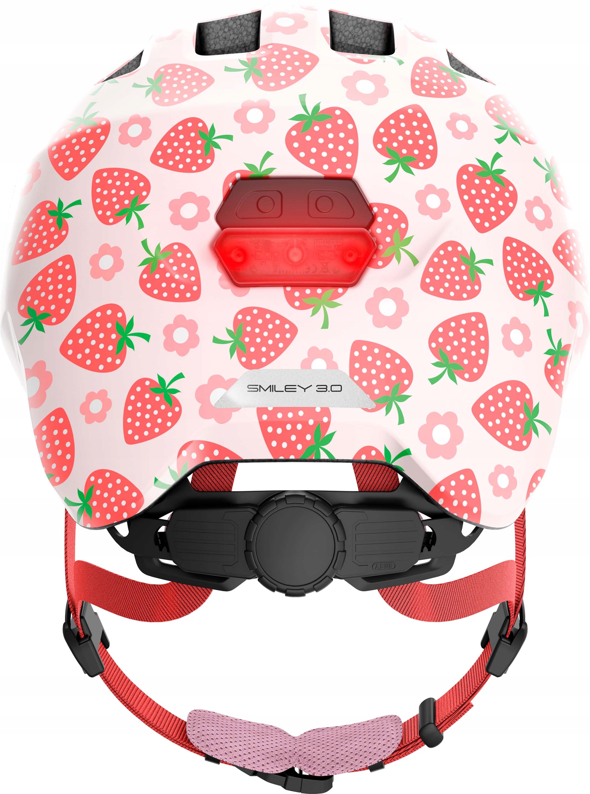 Kask dziecięcy ABUS KIDS SMILEY 3.0 LED rose strawberry shiny - Rozmiar S Marka Abus