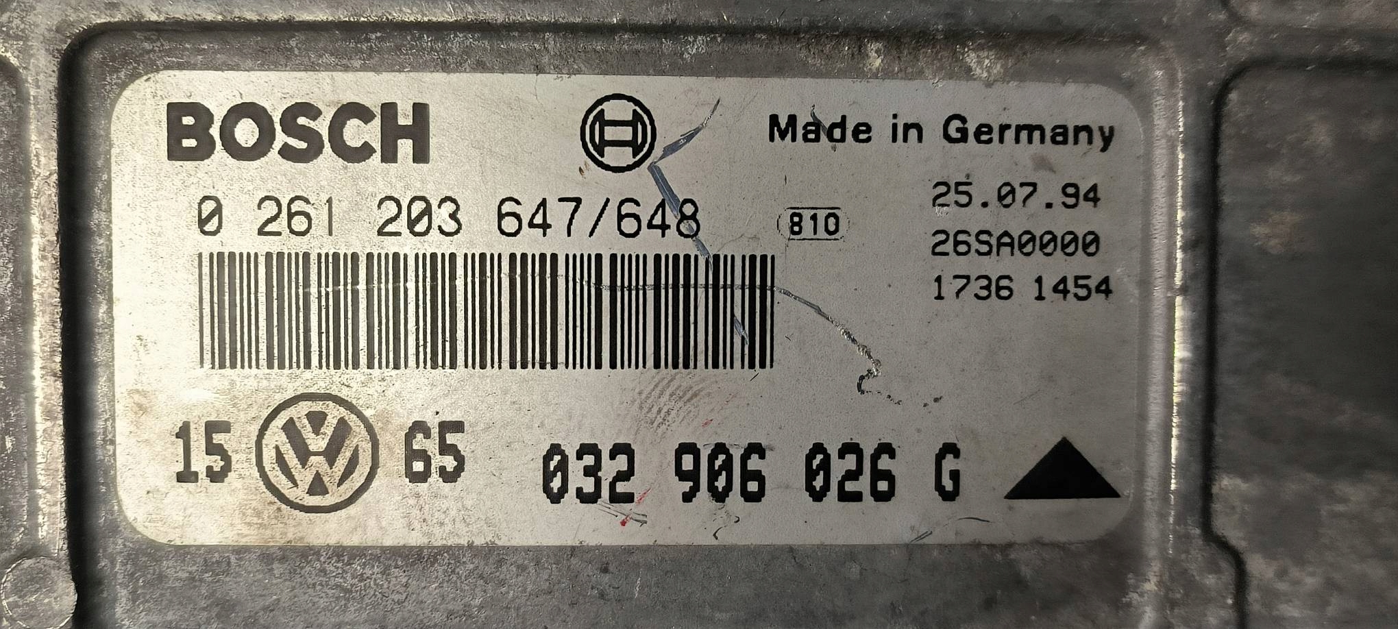 Computer 026203647 1.6 VOLKSWAGEN GOLF III