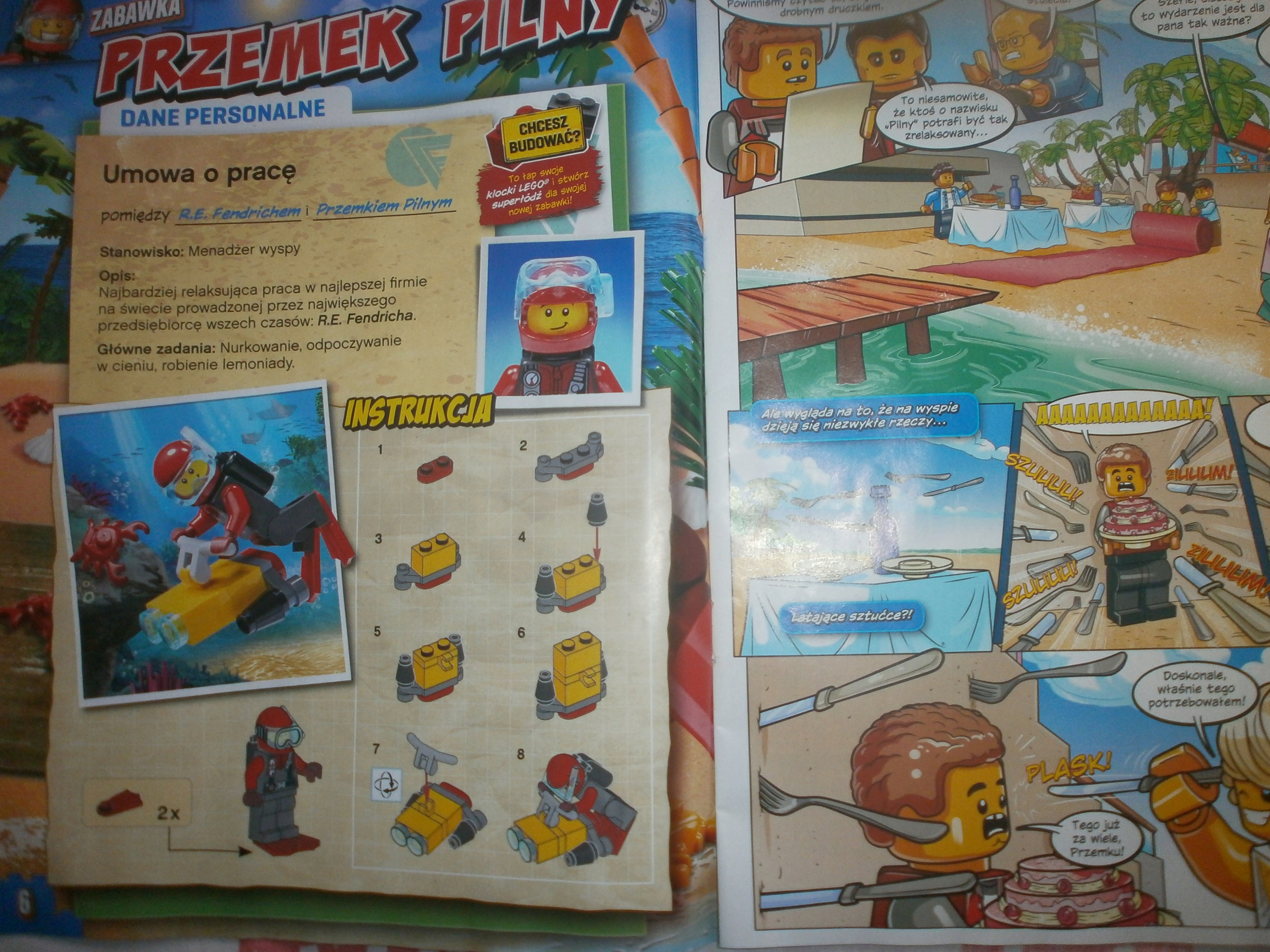 LEGO CITY NUREK+SKUTER+KRABIK + MAGAZYN Szerokość produktu 21 cm