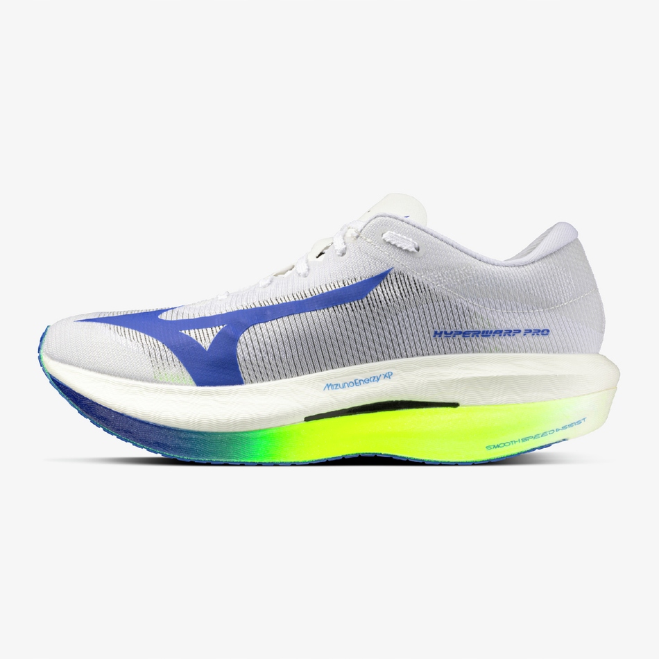Mizuno buty biegowe Hyperwarp Pro, biało-niebieskie unisex [Rozmiar: 43]