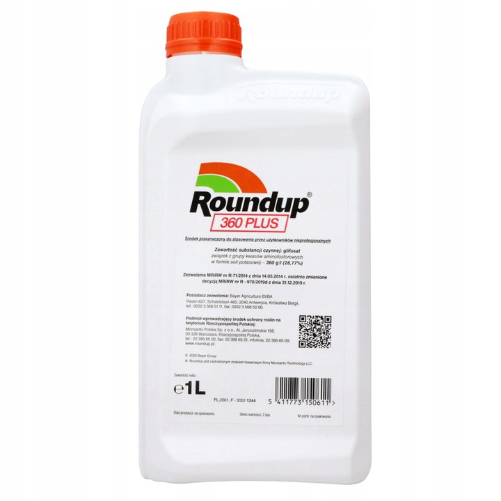 

Roundup 360 Plus Glifosat Zwalcza Chwasty 1L