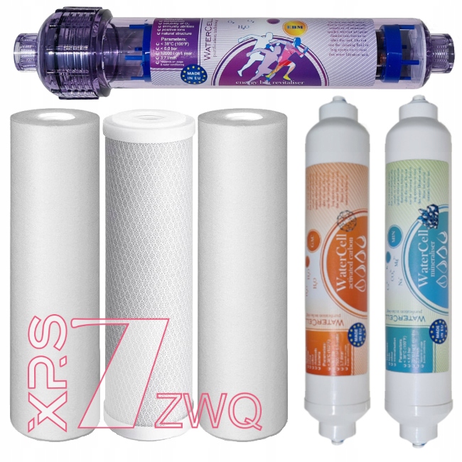 KOMPLET WKŁADÓW OSMOZA FILTR WODY RO7 WaterCell Kod producenta XRS7ZWQ