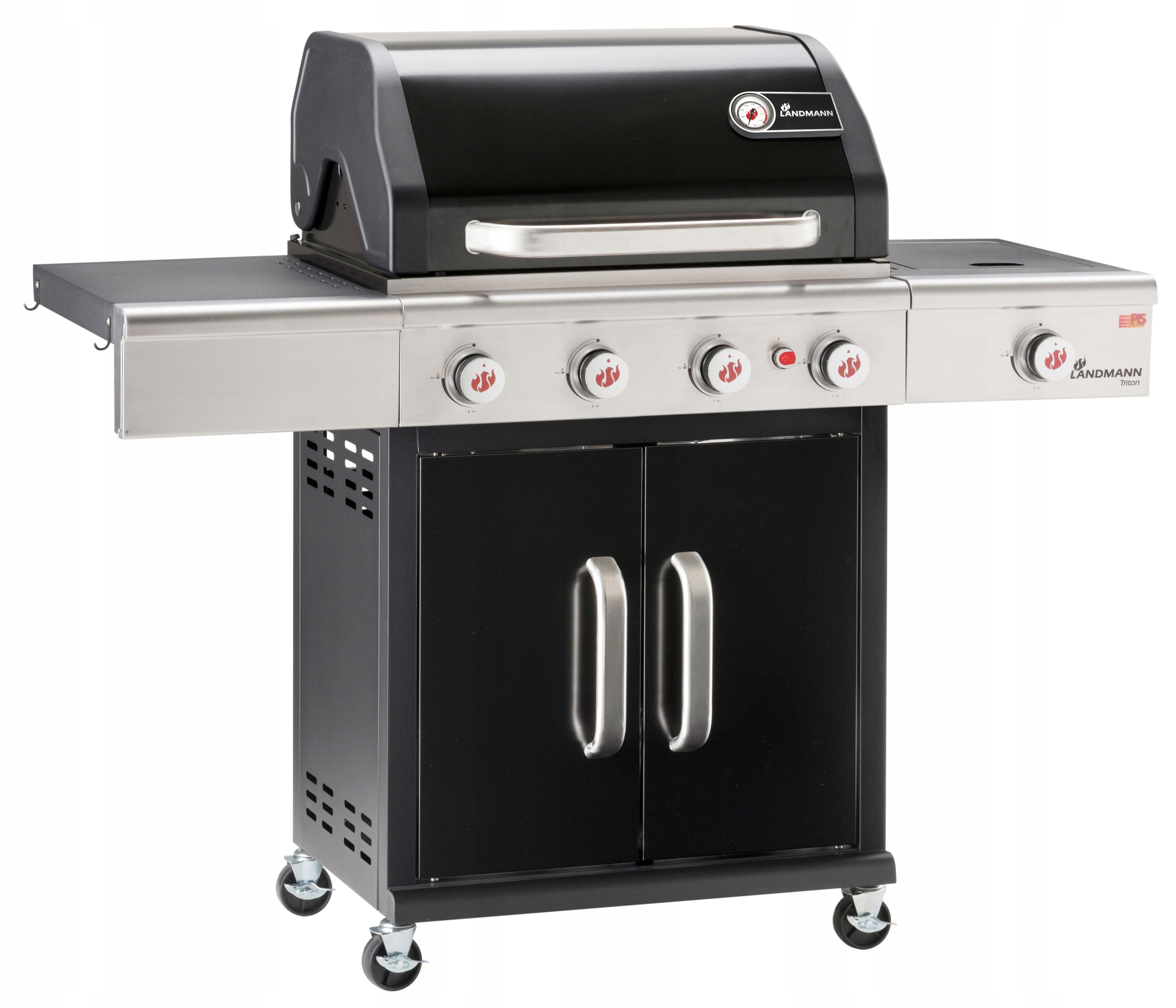 Grill gazowy hybrydowy Landmann Triton 4.1 15,5 kW 4 palniki żeliwne