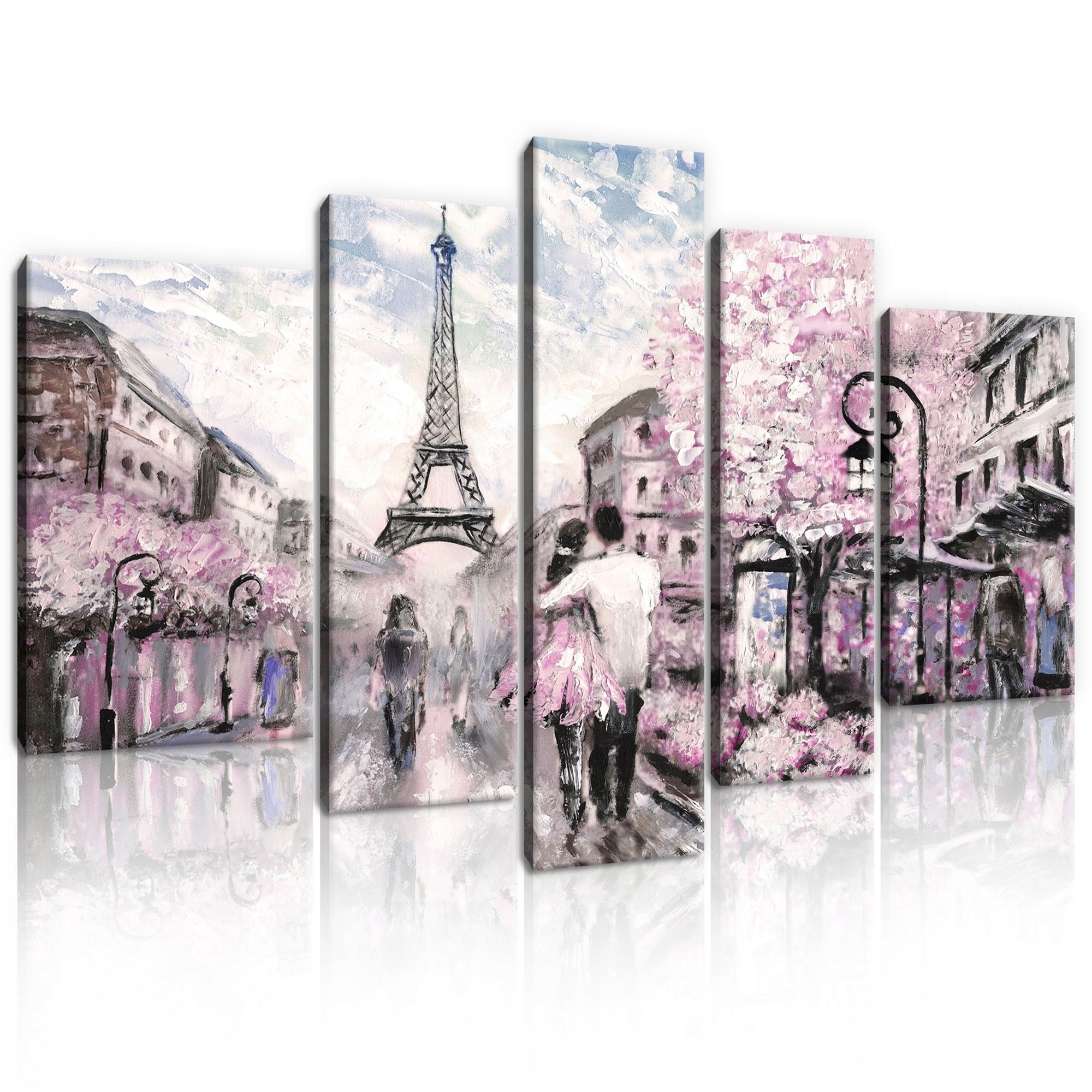 Obraz 170x100 Paríž Eiffelova veža jar láska romantika prechádzka stromy