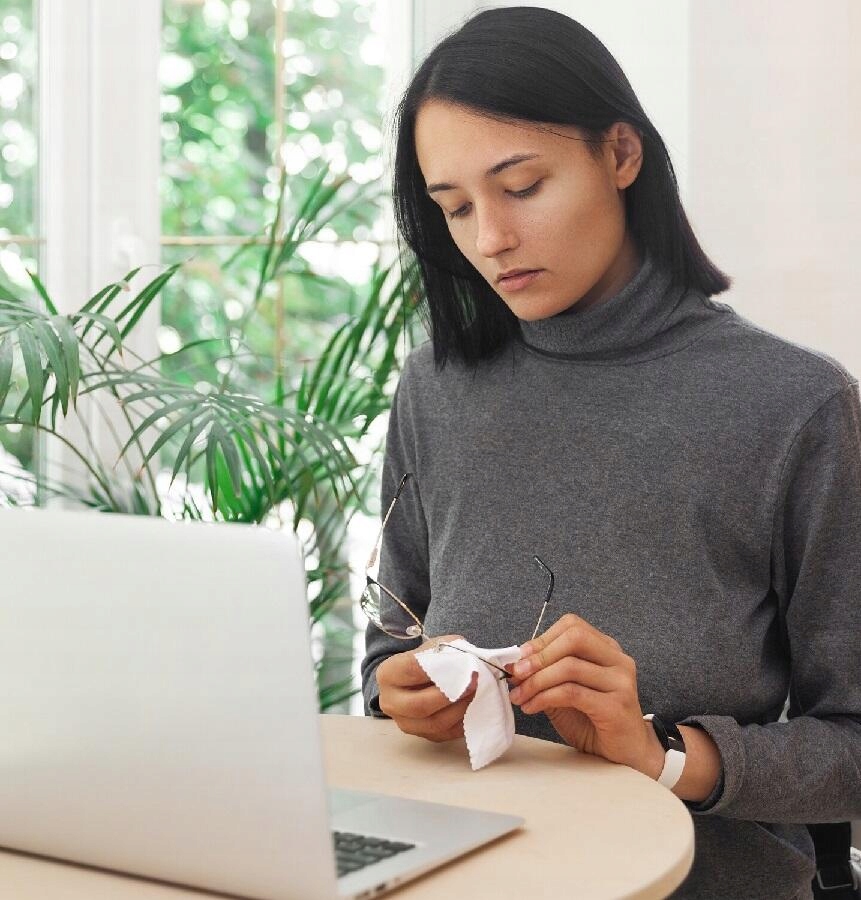 ŚCIERECZKA DO OKULARÓW Mikrofibra okulary CZARNA Marka Stylion