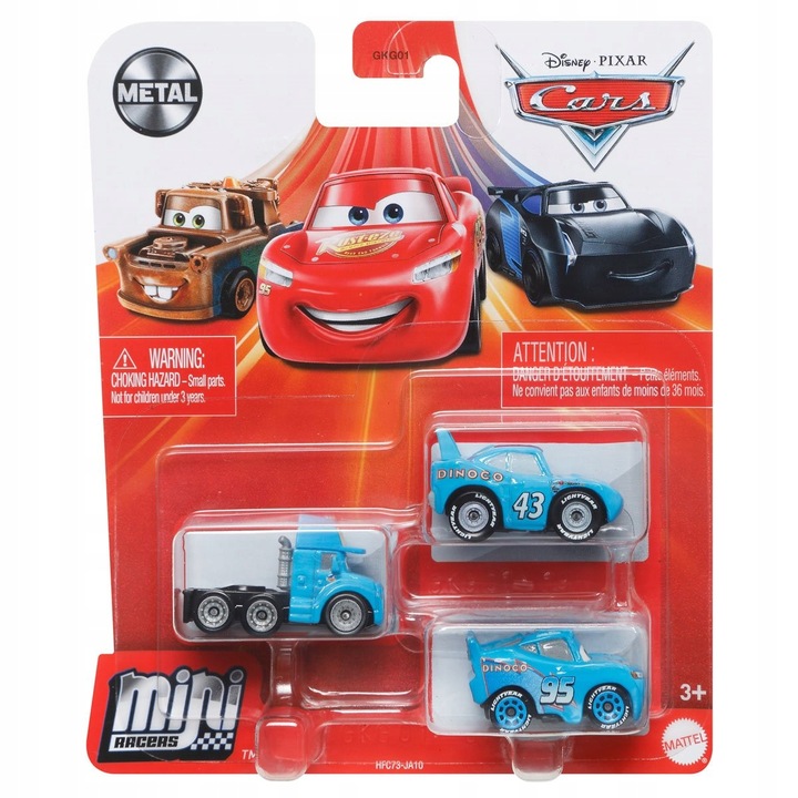 

Mini Cars Auta Zygzak Dinoco Szaruś Król 3-pak