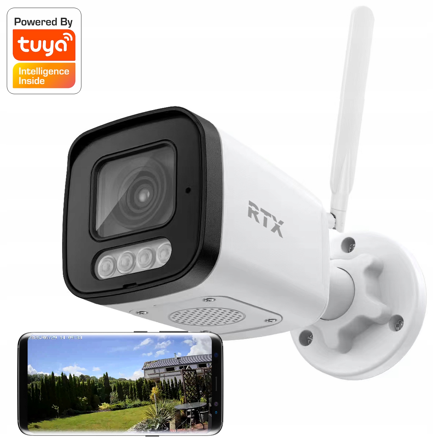 Kamera Rtx Ip Venkovní 5MPx Tuya 2-směrná Audio Záznam Sd až do 256GB