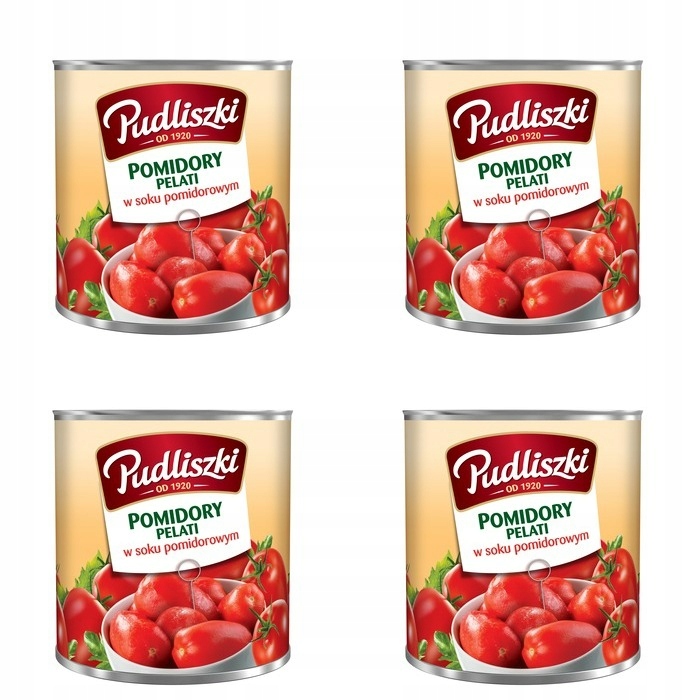 Levně 4x 2550 g Pudliszki Rajčata pelati