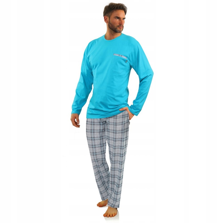 2379/27 Pánské pyžamo s dlouhým rukávem a kalhoty Sesto Senso