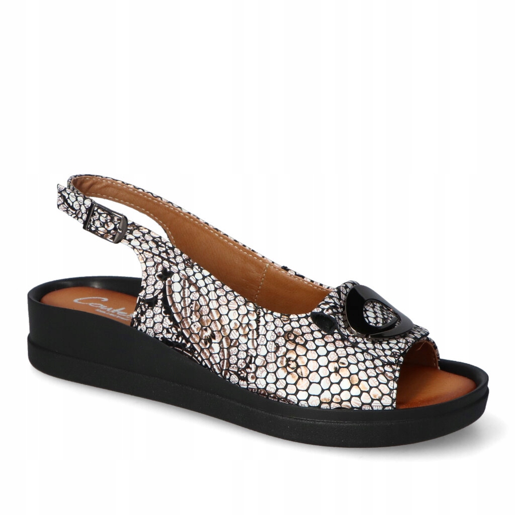 Dámské sandály Contes Krop Bílé/Zlaté Kožené 39