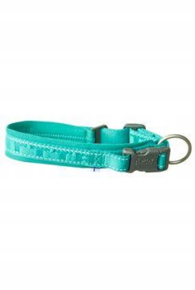Levně Obojek Hurtta Casual Eco paví zeleň 45-55cm