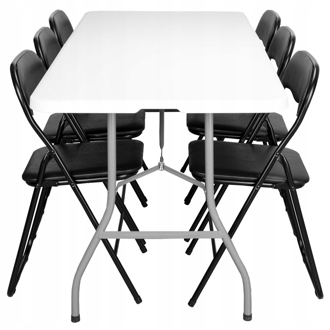 Cateringový set Feta White stůl 180 cm 6 židlí Basico