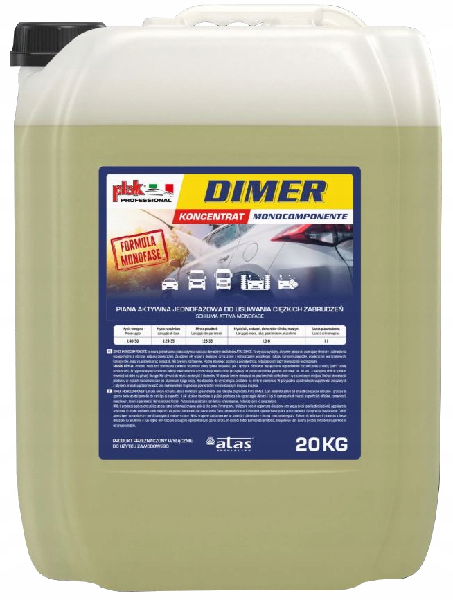 Plak Dimer Monocomponente Jednofazowa Piana Aktywna Koncentrat 20KG