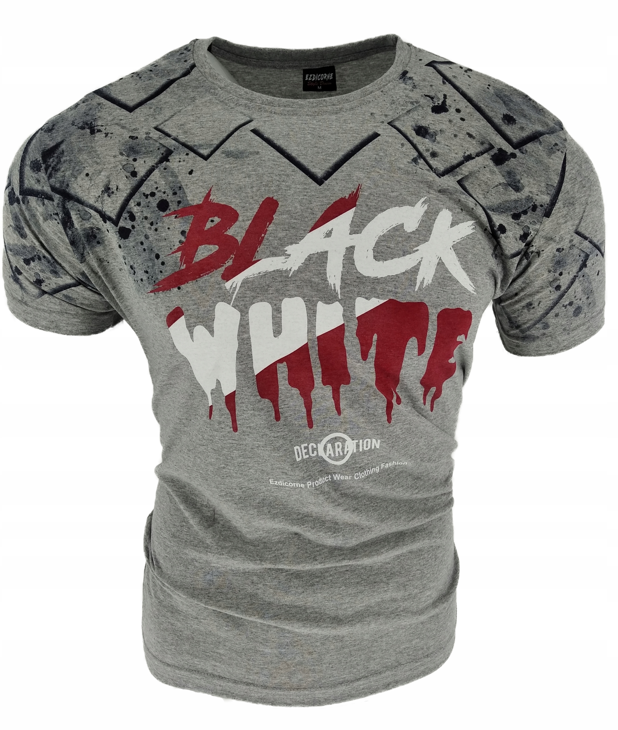 

Koszulka Męska T-Shirt Szary B&w Roz. M