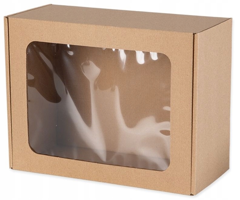 Pudełko z Okienkiem 25x20x10 Pudełko Prezentowe Karton Fasonowy