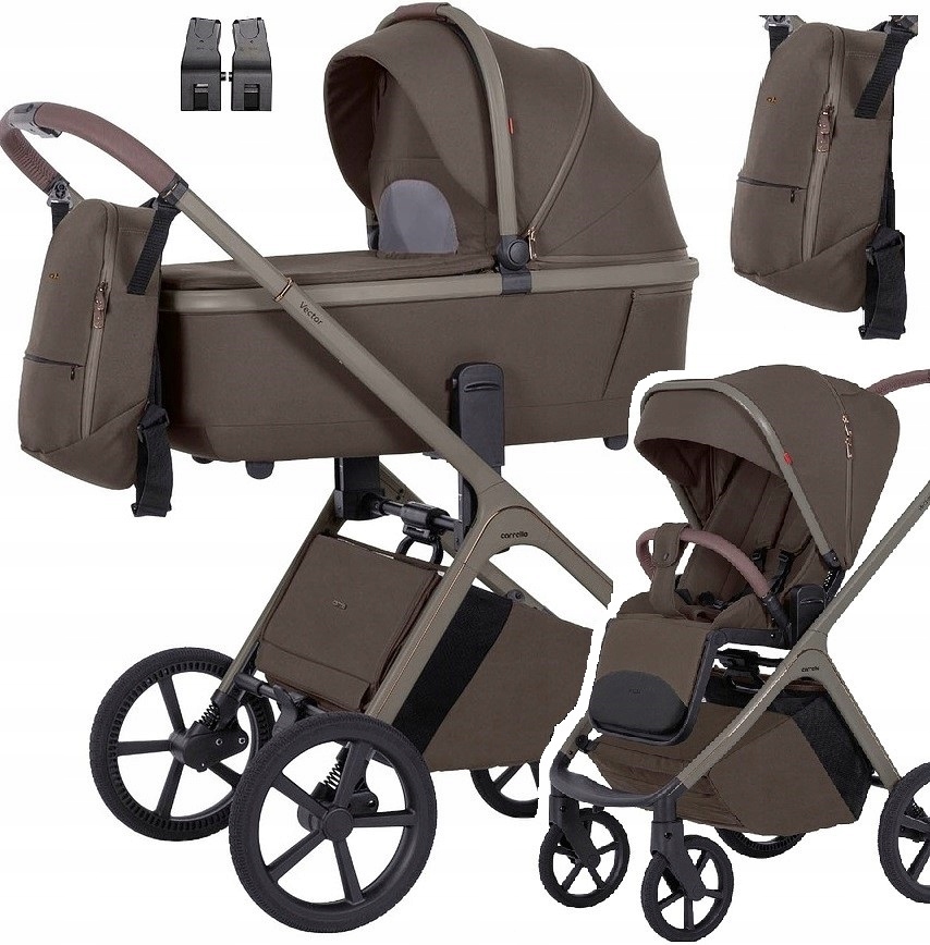 Carrello Wózek Vector New (duża gondola) 6553 2w1 tor&ad&okr&f, Coffe Brown