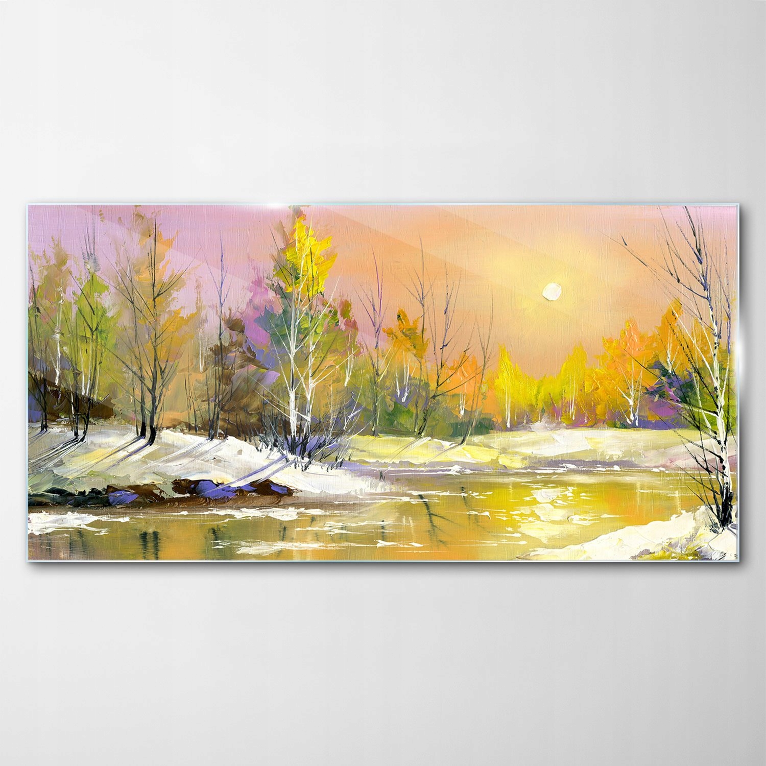 

Obraz Szklany Dekor Wschód Słońca Jezioro 120x60
