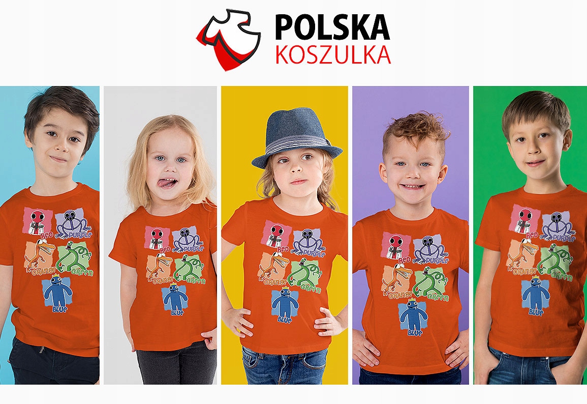 ZESTAW 3W1 KOSZULKA DLA DZIECI TATUAŻE NAKLEJKI RAINBOW FRIENDS 140 JAKOŚĆ Stan opakowania oryginalne