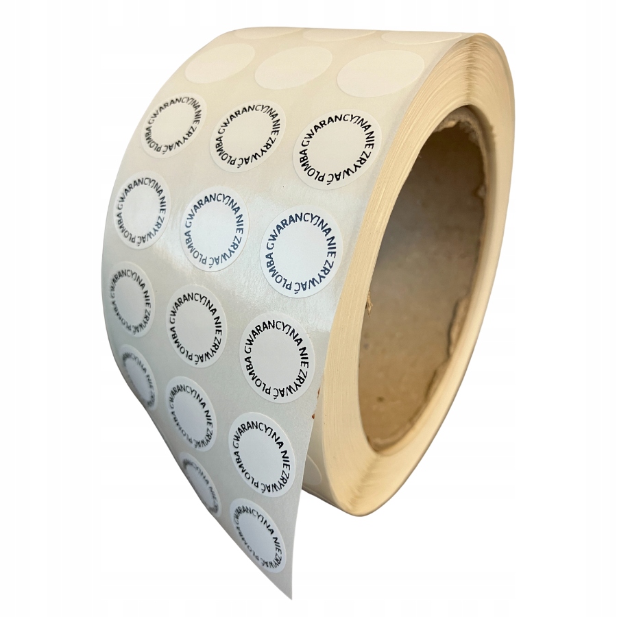 PLOMBA GWARANCYJNA KRUSZĄCA BIAŁA OKRĄGŁA 15 mm 500 szt.