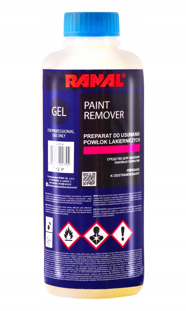 ŻEL ŚRODEK DO USUWANIA POWŁOK LAKIERNICZYCH FARB