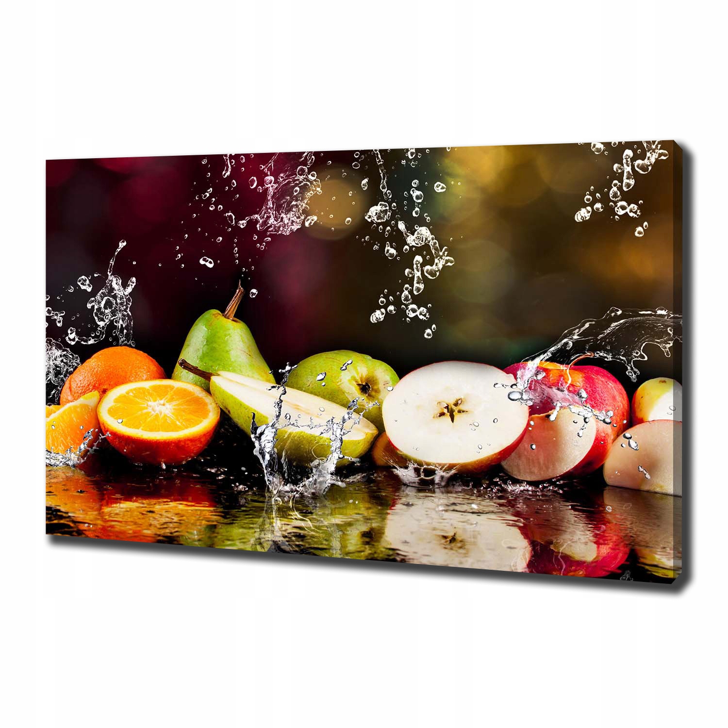 

Duży foto obraz na płótnie Owoce i woda 100x70 cm