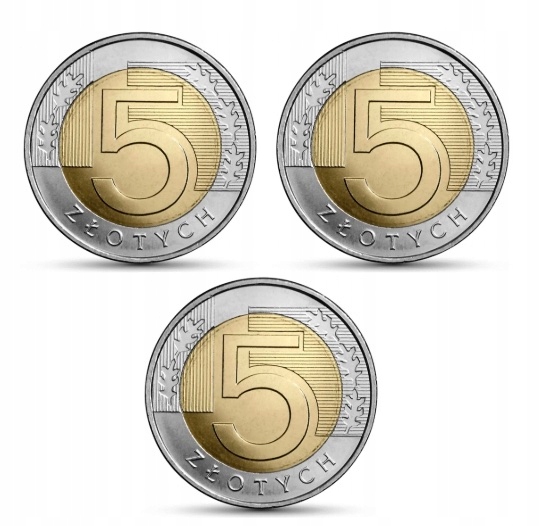 5 zł złotych - 2026 - mennicze - 3 monety