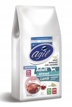 Levně Agil Adult Sensitive Gf Lamb&Venison&Potato 10kg
