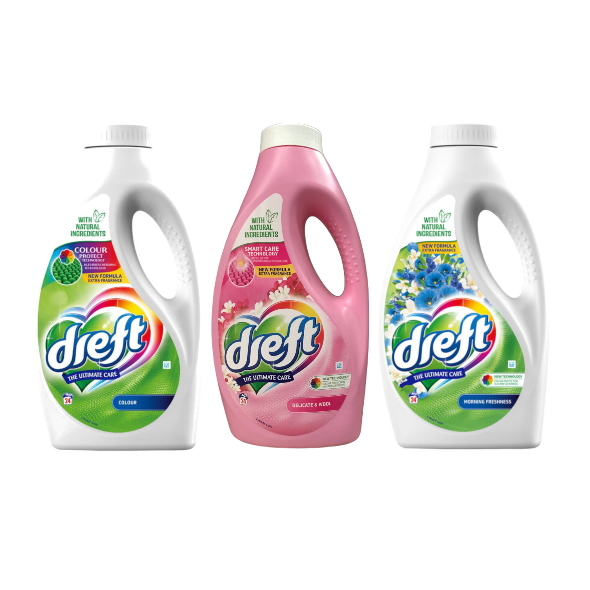 Levně 3x Tekutý prací prostředek Dreft Mix na barvy a bílé prádlo 24 praní 1,2 l