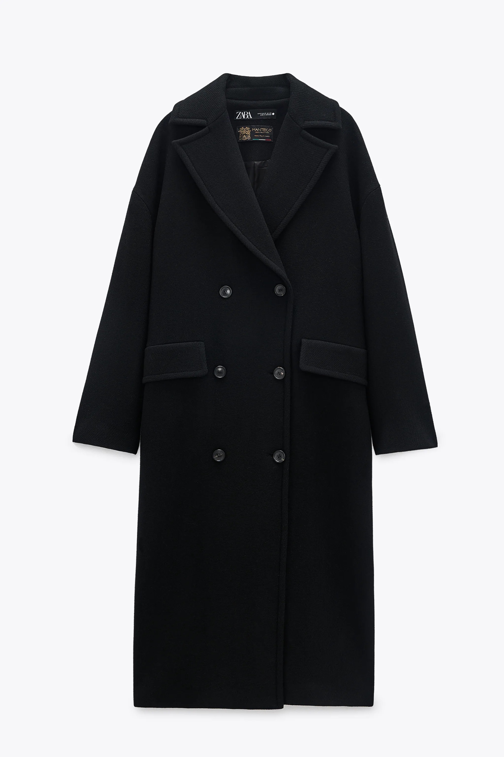 wełniany płaszcz oversize limitowany Zara M 38 Kaptur bez kaptura