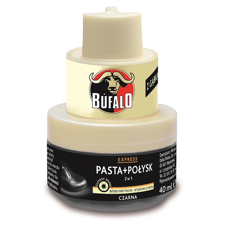 

Pasta do skór, butów, torebek Bufalo 2w1 czarna