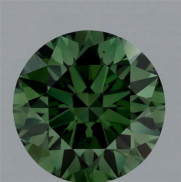 Diament laboratoryjny kolorowy 2.04ct ROUND Fancy Vivid Green VS1 (IGI)