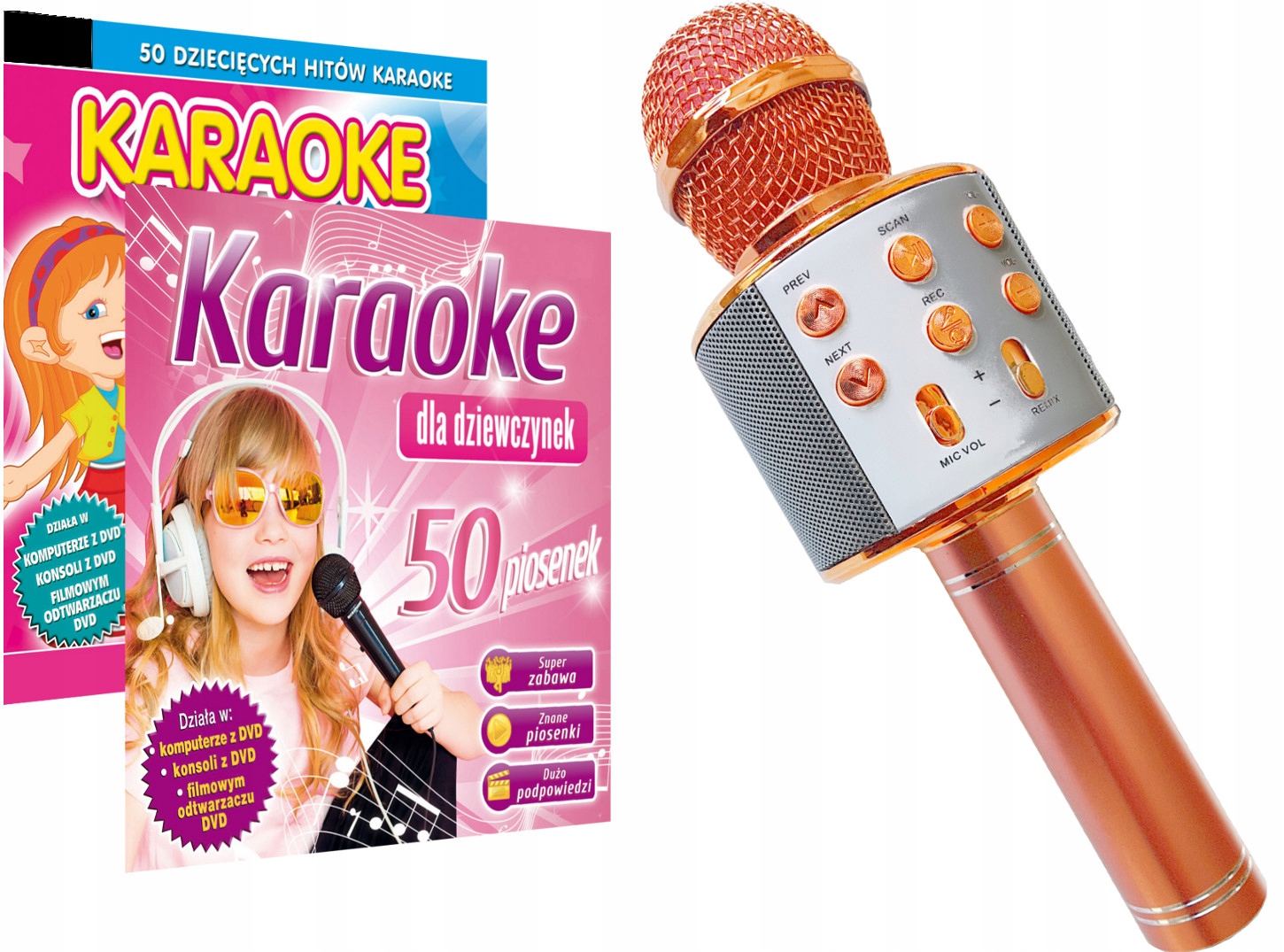

Solidny Mikrofon Bezprzewodowy Karaoke Kraina Lodu