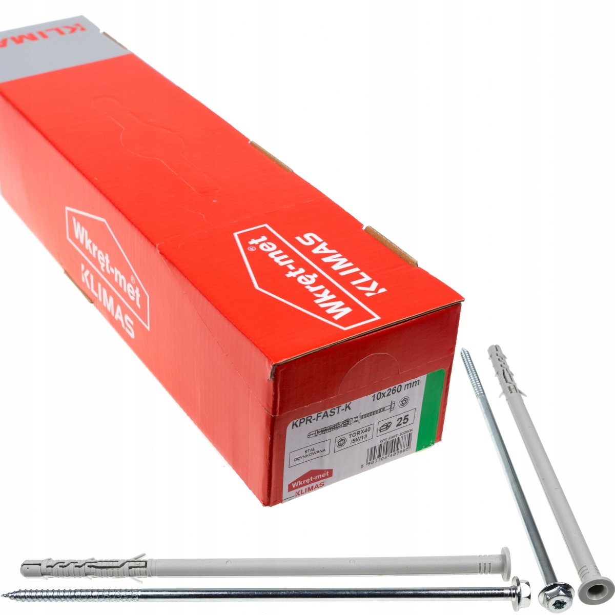 

Kołek ramowy rozporowy 10x260 Klucz+tx torx 25szt
