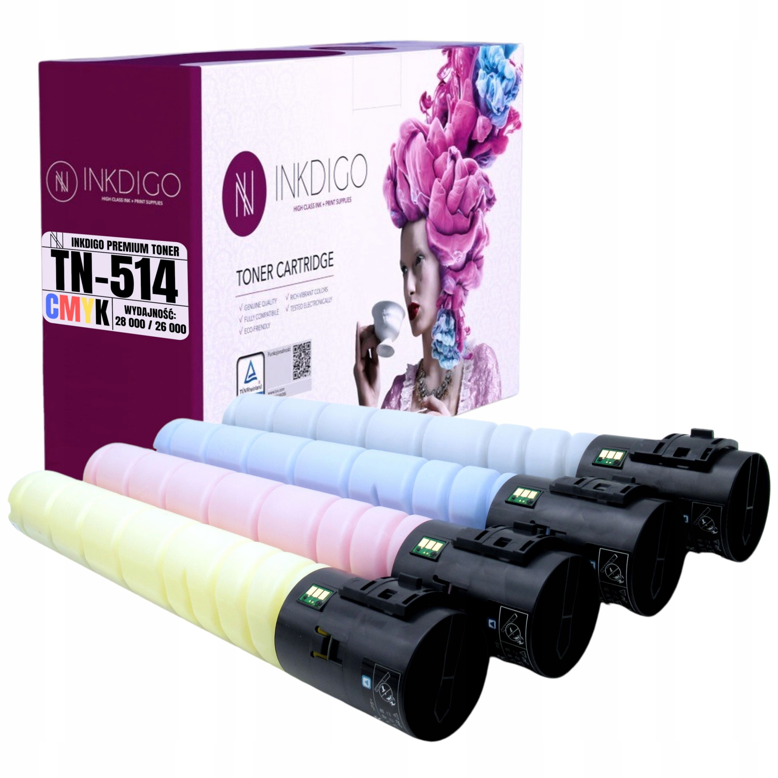 Sada Náhradních Tonerů TN-514 Pro Konica Minolta Bizhub C458 C558 C658