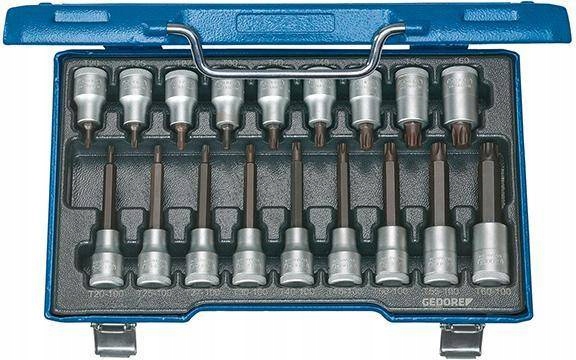 Skrutkovač 1/2" pre skrutky s konektorom Torx 20-T60, 18-dielny Gedore
