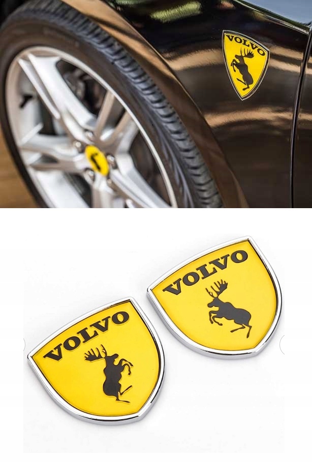 VOLVO LOS PRANCING MOOSE EMBLEMATY KLAPA BLOTNIKI
