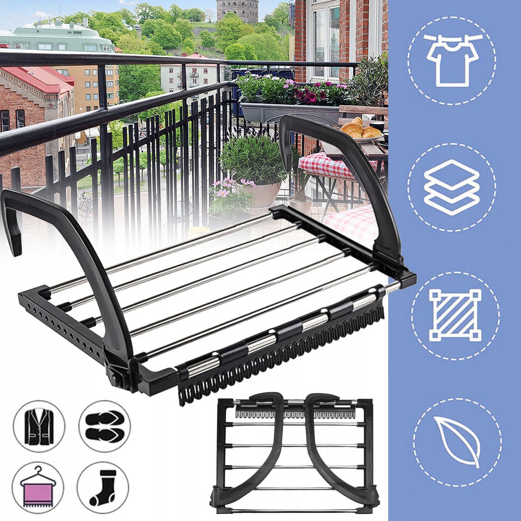 Levně Sušák, Sušák Na Prádlo, Balkon, Balkonové Zábradlí