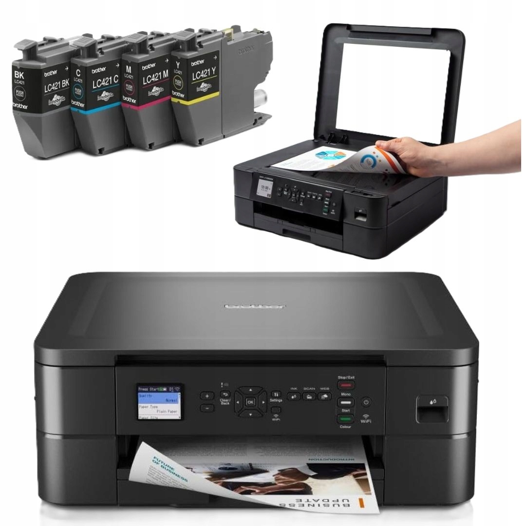 Drukarka wielofunkcyjna atramentowa kolorowa Brother DCP-J1050DW LC421